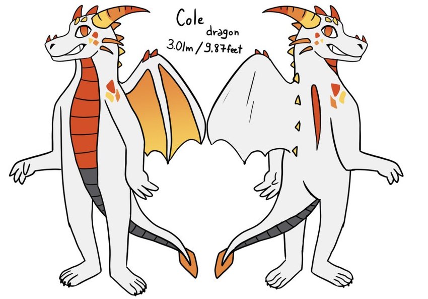 anthro male solo dinkden mythology cole_murphy dragon mythological_creature mythological_scalie scalie model_sheet