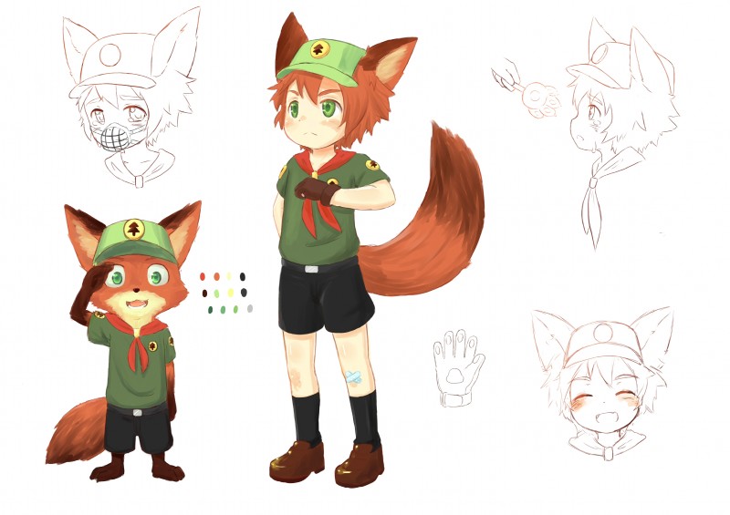 nick wilde (zootopia and etc) created by bokustar fox and gat