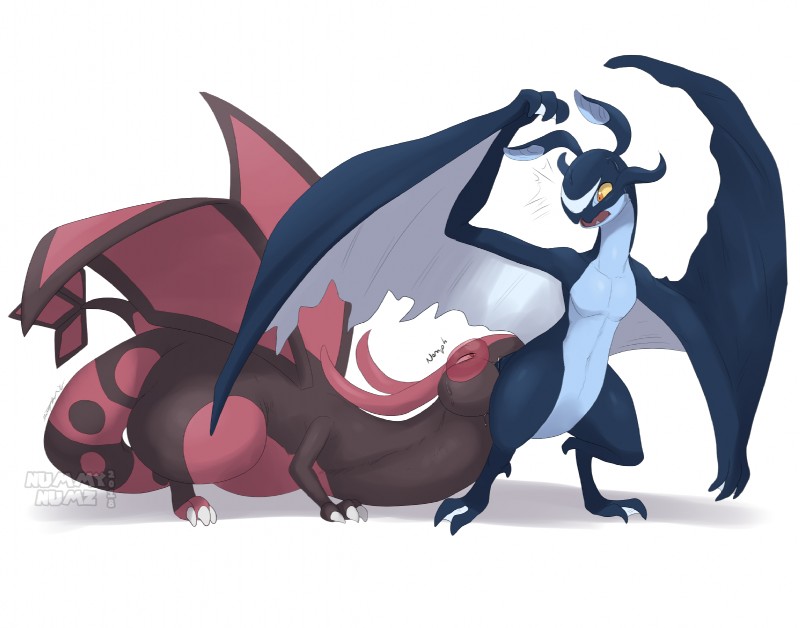 alternate_color ambiguous_gender duo feral neck_bulge surprise tail vore wings nummynumz mythology nintendo pokemon ecco_(seavern) fan_character serenity_(leafysnivy) bat dragon flygon generation_3_pokemon generation_6_pokemon mammal mythological_creature mythological_scalie noivern pokemon_(species) scalie 2019 hi_res