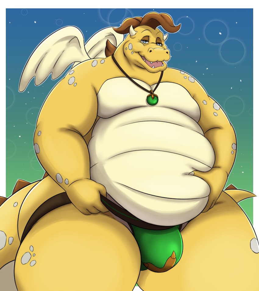 anthro big_butt blue_eyes bulge butt clothing elderly elderly_male horn jewelry jockstrap looking_at_viewer male mature_male necklace overweight overweight_male scales solo tail teacher thick_tail thick_thighs underwear wings wrinkles yellow_body yellow_scales noryega dragon_tales mythology pbs quetzal_(dragon_tales) dragon mythological_creature mythological_scalie scalie hi_res