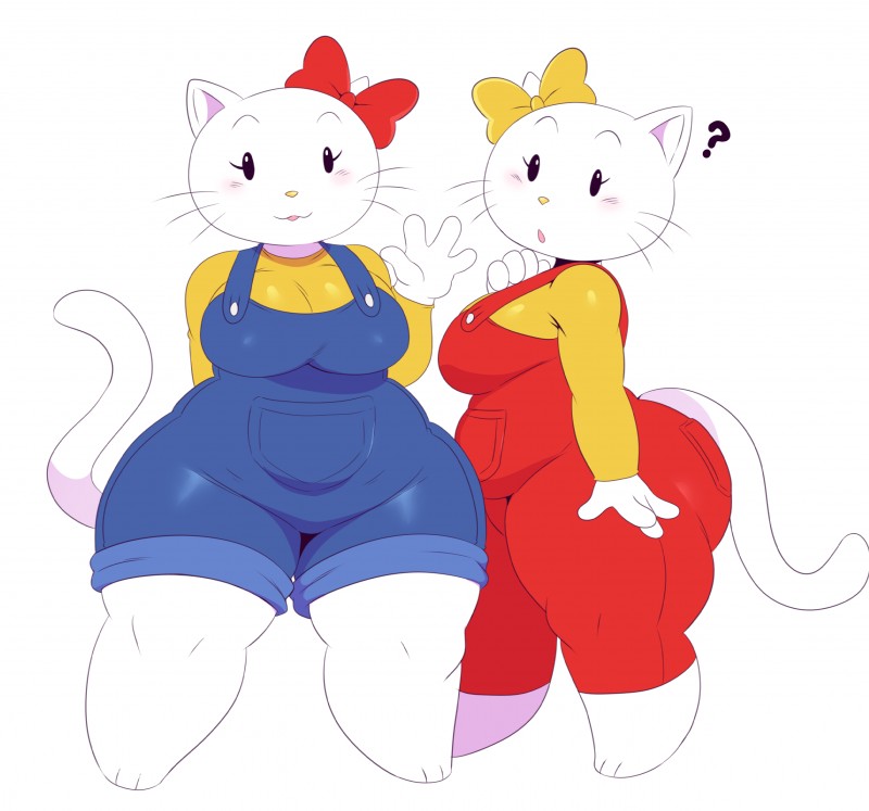 hello kitty and mimmy white (hello kitty (series) and etc) created by sssonic2