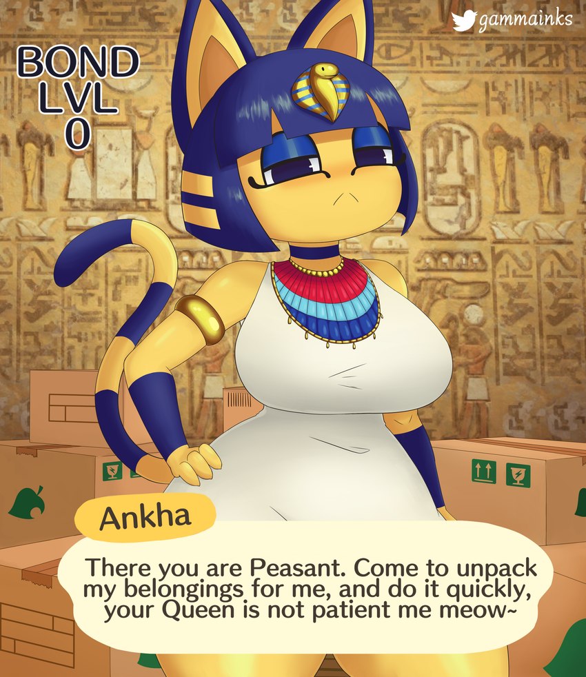 ankha (animal crossing and etc) created by gammainks