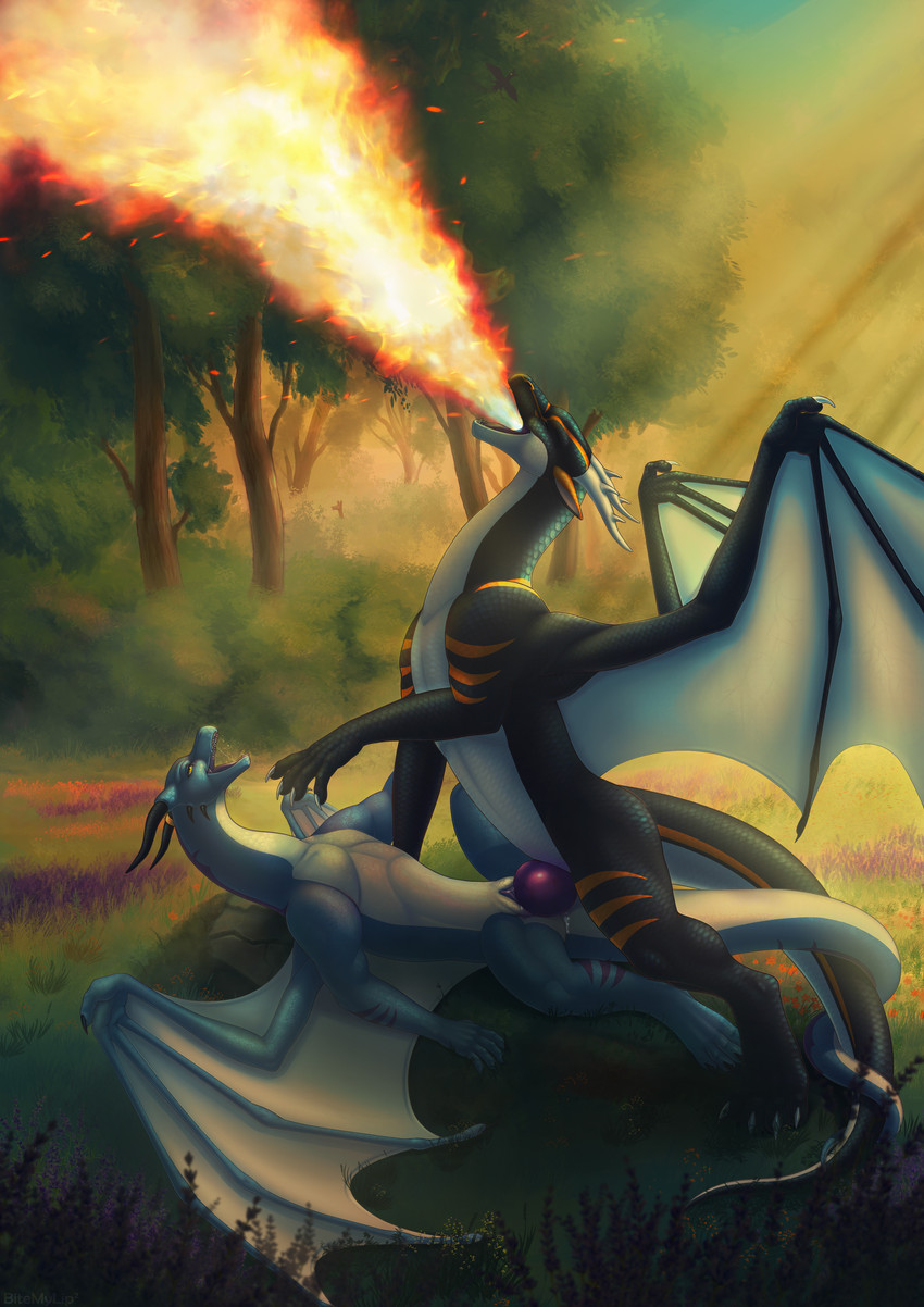 ferro the dragon and lydia (european mythology and etc) created by bitemylip