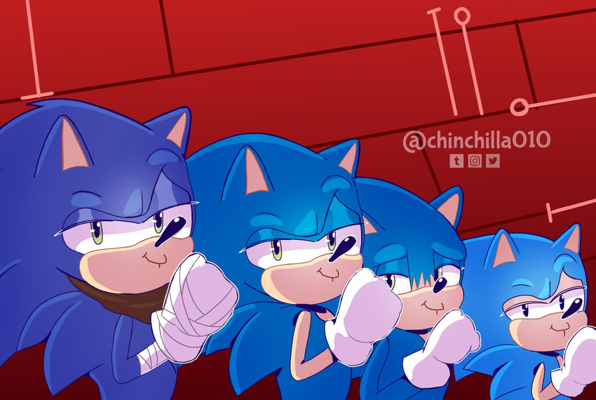 classic sonic and sonic the hedgehog (sonic the hedgehog (series) and etc) created by chinchilla010