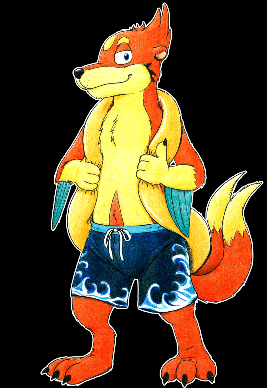 ale anthro bottomwear clothing male shorts solo swimming swimming_trunks swimwear sagadreams nintendo pokemon floatzel generation_4_pokemon pokemon_(species) alpha_channel hi_res