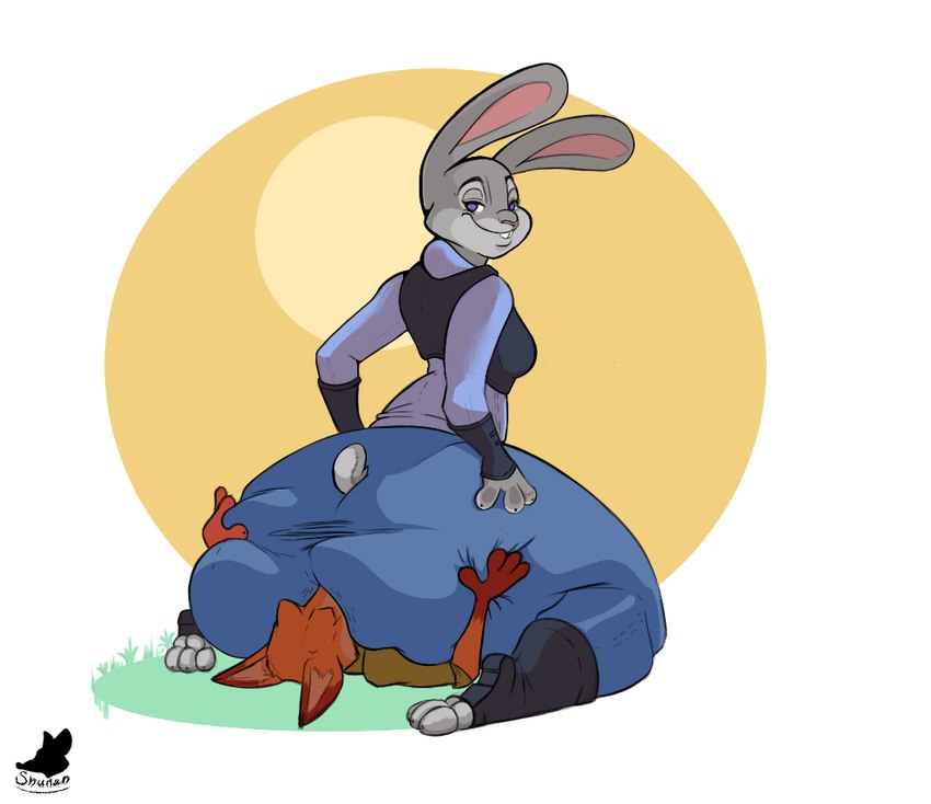 judy hopps and nick wilde (zootopia and etc) created by shunan