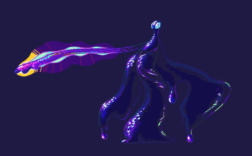 ambiguous_gender blue_eyes dripping glistening glistening_body iridescent purple_background purple_body simple_background solo tentacles translucent translucent_body water dyyrlysh elemental_creature water_creature 2023 aliasing aseprite_(artwork) digital_drawing_(artwork) digital_media_(artwork) full-length_portrait hi_res portrait purple_theme