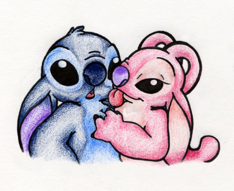 angel and stitch (lilo and stitch and etc) created by littletiger488