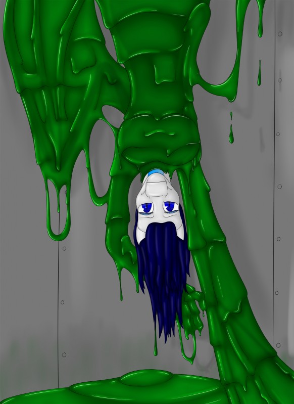 anthro blue_hair dripping female front_view hair pose simple_background solo sticky stuck suspension upside_down fayren sapphire_(dr.chips) scalie absurd_res cool_colors digital_media_(artwork) digital_painting_(artwork) hi_res shaded soft_shading