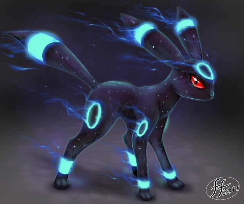 ambiguous_gender digitigrade feral fur glowing glowing_markings looking_at_viewer markings pupils quadruped red_eyes simple_background slit_pupils solo standing tail fernando_faria nintendo pokemon eeveelution generation_2_pokemon pokemon_(species) shiny_pokemon umbreon 2011 hi_res