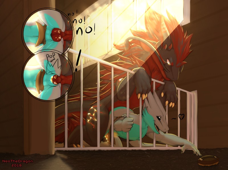 all_fours andromorph andromorph/male andromorph_penetrated animal_genitalia animal_penis animal_stall anthro anthro_on_feral anthro_penetrated bestiality biped bodily_fluids brush butt claws close-up clothing countershading cum cum_inside doggystyle duo erection feet feral feral_penetrating feral_penetrating_anthro from_behind_position fur genital_fluids genital_slit genitals glowing glowing_eyes hairbrush heart_symbol horn intersex intersex/male intersex_penetrated knot knotting male male_penetrating male_penetrating_andromorph male_penetrating_intersex nude open_mouth penetration penis pussy reaching reaching_for_object scales sex smile stable tail toes tongue unwanted_knotting vaginal vaginal_penetration whiskers neo_goldwing_(artist) mythology drayk_dagger neogoldwing dragon mythological_creature mythological_scalie reptile scalie shurian 2019 digital_drawing_(artwork) digital_media_(artwork) story story_in_description
