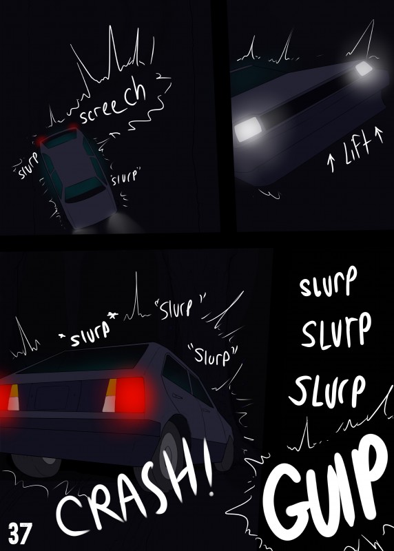 car car_collision car_crash collision crash head_lights night number onomatopoeia sound_effects tail_lights text vehicle vehicle_collision vehicle_crash white_text zero_pictured azathura 2017 absurd_res comic english_text hi_res