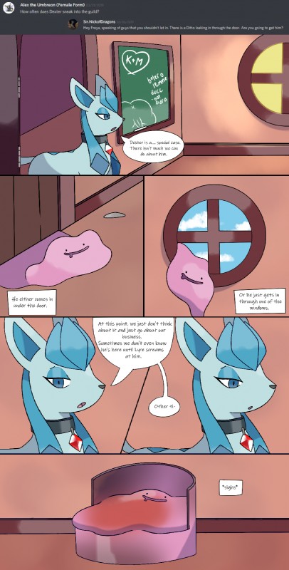 cloud collar dialogue door duo female feral semi-anthro simple_background text window darknsfwindie nintendo pokemon pokemon_mystery_dungeon spike_chunsoft wanderlust dexter_(wanderlust) fan_character freya_howell ditto_(pokemon) eeveelution generation_1_pokemon generation_4_pokemon glaceon pokemon_(species) 2019 comic english_text hi_res