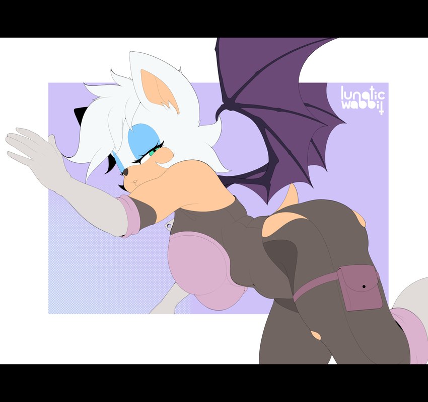 rouge the bat (sonic the hedgehog (series) and etc) created by lunaticthewabbit