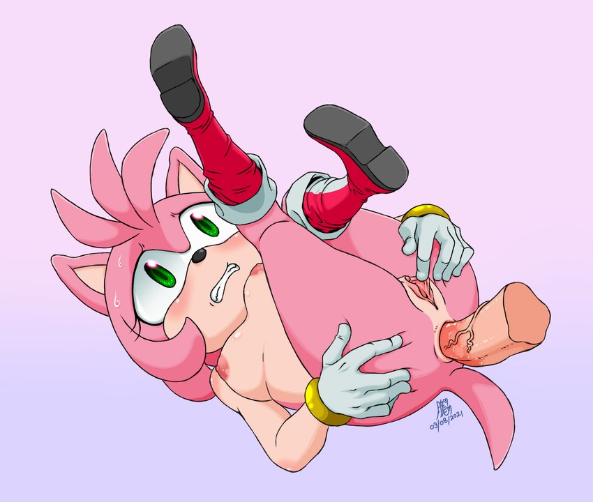 amy rose (sonic the hedgehog (series) and etc) created by uenii
