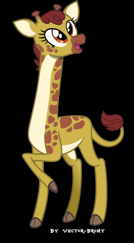 brown_eyes female feral horn on_model ossicone simple_background solo vector vector-brony hasbro my_little_pony gina_(mlp) giraffe giraffid mammal 2017 absurd_res alpha_channel hi_res