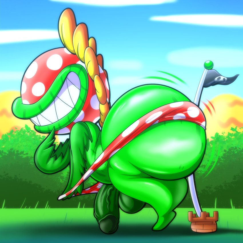 anthro balls bent_over big_balls big_butt big_penis butt clothed clothing clothing_pull darkened_genitalia flagpole genitals grass grin grinding_on_pole hill huge_butt hyper leaf leaf_arms male panties panties_only panty_pull penis petals plant pole pole_between_buttocks polka_dot_panties polka_dot_underwear red_clothing red_panties red_underwear smile solo thick_thighs topless underwear underwear_only underwear_pull tepigfan101 mario_bros new_super_mario_bros. nintendo petey_piranha elemental_creature flora_fauna piranha_plant absurd_res hi_res