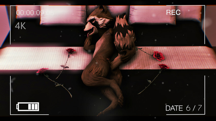 anthro bed camera camera_view flower furniture looking_at_viewer male nude open_mouth plant presenting recording rose_(flower) solo tail tail_grab twopapers guardians_of_the_galaxy marvel rocket_raccoon mammal procyonid raccoon 16:9 4k absurd_res hi_res widescreen