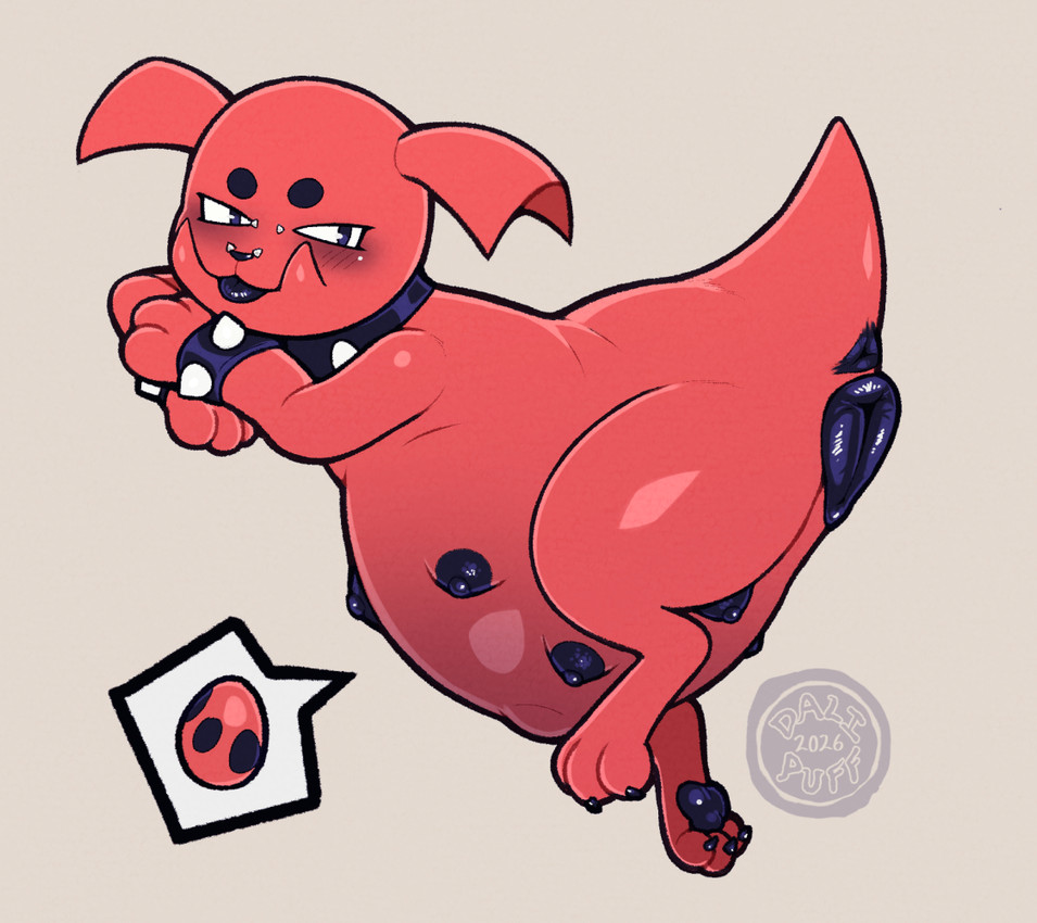 animal_genitalia animal_vulva anus belly belly_nipples blush bracelet bridge_piercing canine_genitalia canine_vulva collar dark_pawpads dark_tongue darkened_anus darkened_genitalia darkened_nipples darkened_vulva egg eggnant facial_piercing female female_feral feral genitals jewelry navel nipples nose_piercing pawpads piercing pokemon_egg pregnant pregnant_female pregnant_feral puffy_nipples raised_tail spiked_bracelet spikes tail tail_anus thick_tail tongue tongue_out vulva dalipuff nintendo pokemon canid canine generation_2_pokemon granbull mammal pokemon_(species) digital_media_(artwork)
