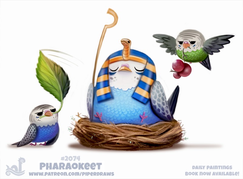 ambiguous_gender feral group leaf nest pharaoh royalty simple_background trio white_background piper_thibodeau avian bird budgerigar loriinae parakeet parrot true_parrot digital_media_(artwork) digital_painting_(artwork) painting_(artwork)