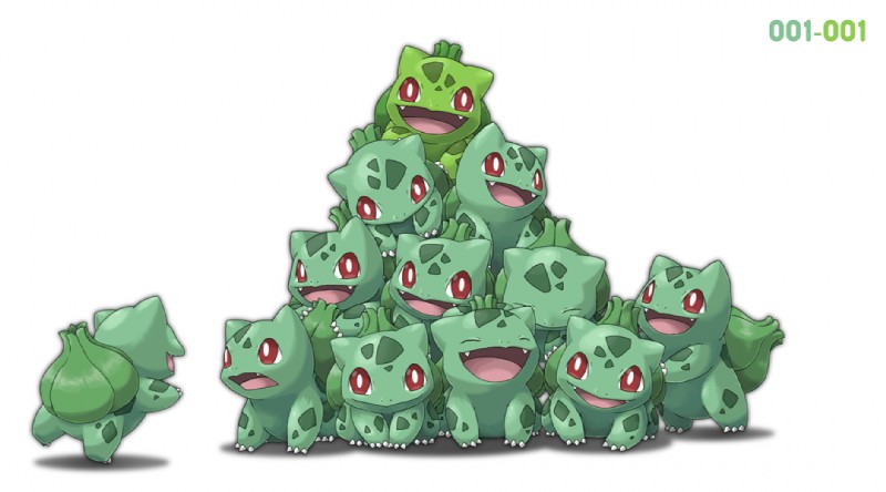 ambiguous_gender body_pile clone daww eyes_closed fangs feral group happy id_number looking_at_viewer number pile plant red_eyes teeth ditb nintendo pokemon bulbasaur elemental_creature flora_fauna generation_1_pokemon pokemon_(species) scalie shiny_pokemon