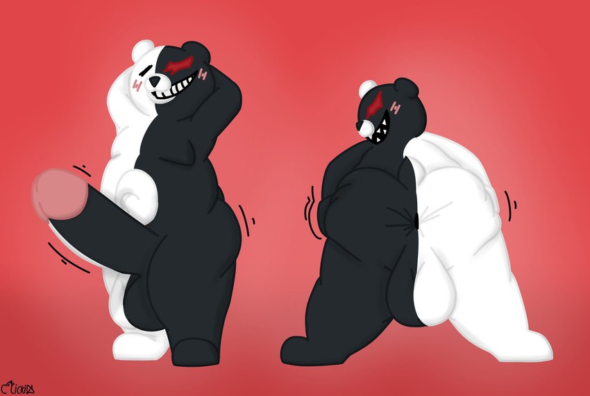 butt genitals humanoid_genitalia humanoid_penis looking_at_viewer looking_back male penis presenting presenting_hindquarters presenting_penis solo henrique_rick danganronpa spike_chunsoft monokuma bear mammal hi_res