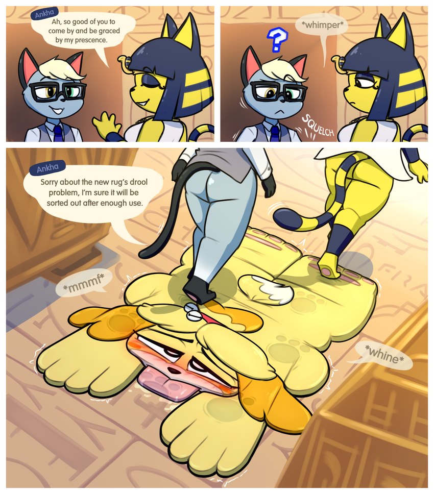 ankha, isabelle, and raymond (animal crossing and etc) created by noh-buddy
