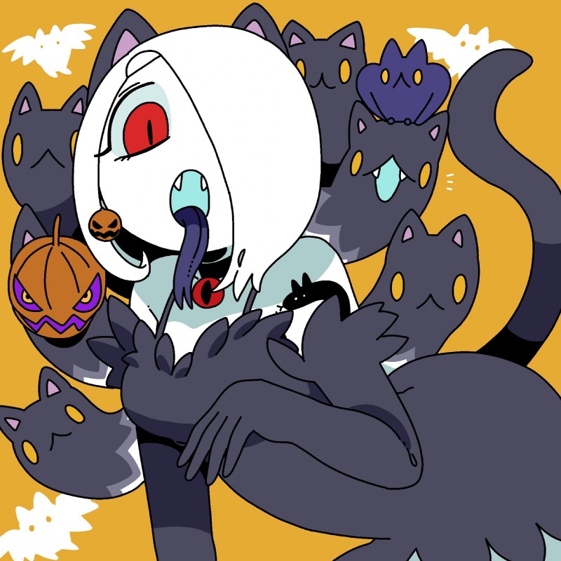 clothing dress female food fruit jack-o'-lantern jewelry living_hair long_tongue necklace plant pumpkin red_eyes simple_background solo tattoo tongue tongue_out yellow_background 87sukiyaki european_mythology greek_mythology mythology medusa peone animal_humanoid bat cat_humanoid felid felid_humanoid feline feline_humanoid humanoid mammal mammal_humanoid reptile reptile_humanoid scalie scalie_humanoid snake_humanoid 1:1 hi_res