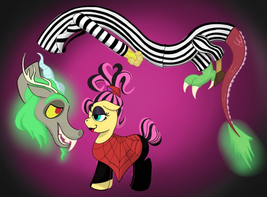 discord and fluttershy (friendship is magic and etc) created by pawer