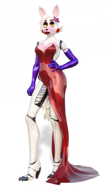 anthro breasts cleavage clothed clothing dress evening_gown female machine simple_background solo white_background disembowell_(artist) disembowell_(modeler) five_nights_at_freddy's five_nights_at_freddy's_2 scottgames mangle_(fnaf) animatronic canid canine fox mammal robot 2016 3d_(artwork) 9:16 digital_media_(artwork) hi_res source_filmmaker_(artwork)