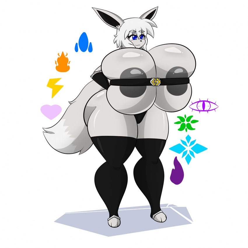 anthro areola areola_slip belt_bra big_breasts big_butt breasts butt female huge_breasts huge_butt hyper hyper_breasts solo wide_hipped_female wide_hips ultrazeta120 nintendo pokemon tio_(ultrazeta120) eevee generation_1_pokemon pokemon_(species) shiny_pokemon 1:1 hi_res