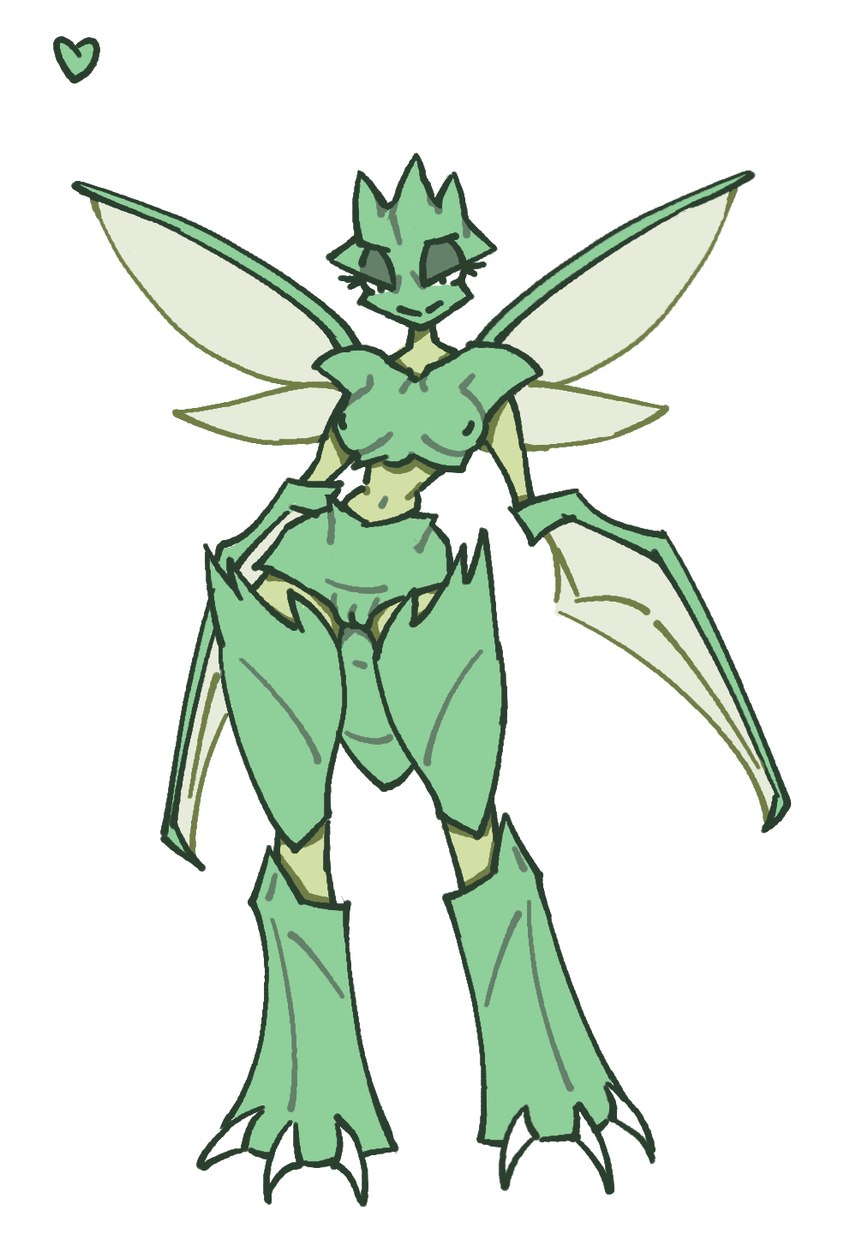 anthro arthropod_abdomen blade_arm breasts carapace claws female genitals insect_wings nipples pussy redesign small_waist solo toe_claws wings heartear18 nintendo pokemon pokemon_snap_xxx arthropod generation_1_pokemon pokemon_(species) scyther hi_res