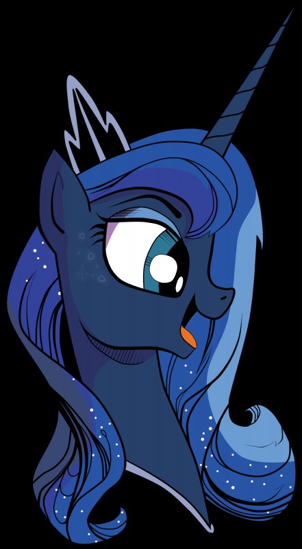 female feral horn simple_background smile solo transparent_background amorecadenza friendship_is_magic hasbro my_little_pony mythology princess_luna_(mlp) equid equine mammal mythological_creature mythological_equine unicorn absurd_res alpha_channel hi_res