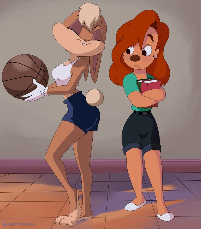 lola bunny and roxanne (warner brothers and etc) created by glee-chan