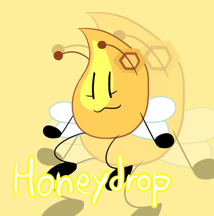 :3 female food honey_(food) honeycomb not_furry solo stick_limbs text suicidal-kitten battle_for_dream_island myteardrop honeydrop_(myteardrop) teardrop_(bfdi) animate_inanimate arthropod bee hymenopteran insect