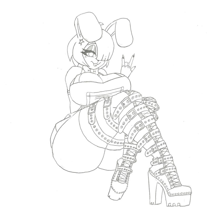 anthro big_breasts boots breasts buckle buckteeth clothed clothing crossgender female footwear high_heeled_boots high_heels legwear looking_at_viewer machine mtf_crossgender platform_footwear platform_heels rock shoes solo teeth thick_thighs thigh_boots thigh_highs krocialblack five_nights_at_freddy's fredina's_nightclub scottgames bonnie_(cally3d) bonnie_(fnaf) animatronic lagomorph leporid mammal rabbit robot hi_res