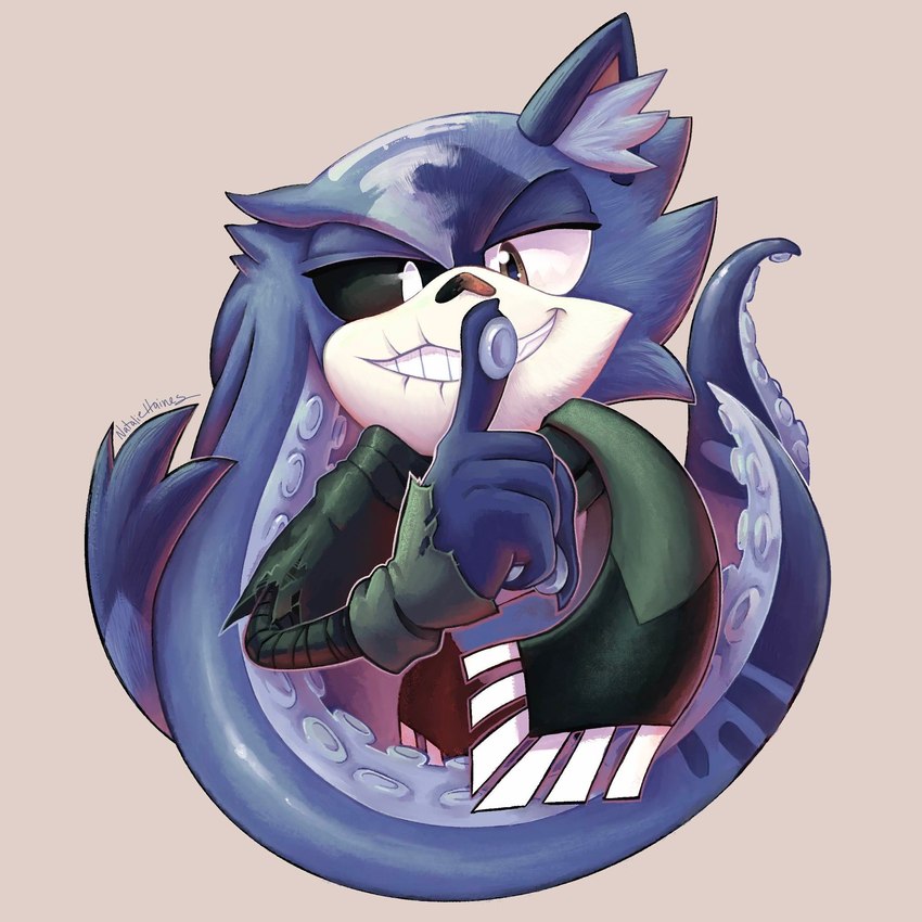 anthro brown_eyes fur grin inner_ear_fluff looking_at_viewer male purple_body purple_fur scarf shush simple_background smile solo tail teeth tentacles tuft lightningstar1389 idw_publishing sega sonic_the_hedgehog_(comics) sonic_the_hedgehog_(idw) sonic_the_hedgehog_(series) duo_the_cat mimic_the_octopus cephalopod coleoid felid feline leopardus mammal marine mollusk ocelot octopodiform octopus 1:1 2024 hi_res signature