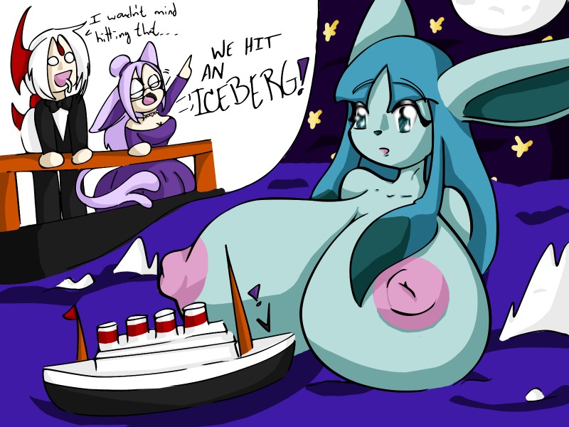 anthro big_breasts breasts female group huge_breasts ice macro male nipples pokemorph rms_titanic sea ship tail text trio vehicle water watercraft what mikomistar nintendo pokemon titanic absol canid eeveelution espeon generation_2_pokemon generation_3_pokemon generation_4_pokemon glaceon mammal pokemon_(species) 2009 4:3 english_text hi_res