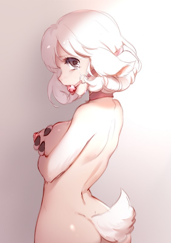 ball_gag bodily_fluids breasts female gag nipples nude rear_view solo tears tongue kyuritizu animal_humanoid bovid bovid_humanoid caprine caprine_humanoid humanoid mammal mammal_humanoid sheep_humanoid hi_res