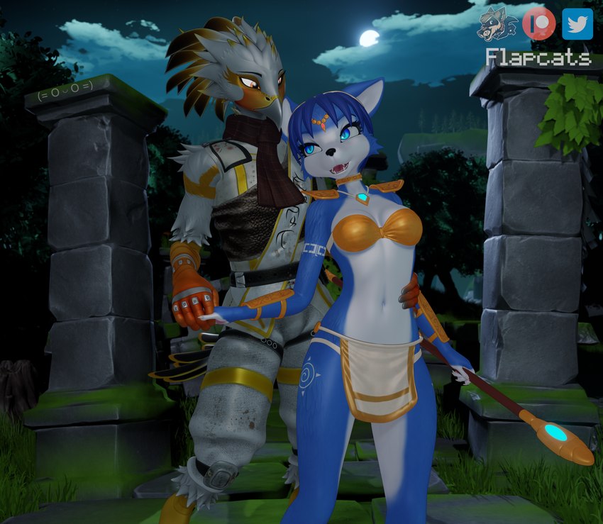 faraday, krystal, and krystal (star fox adventures and etc) created by flapcats