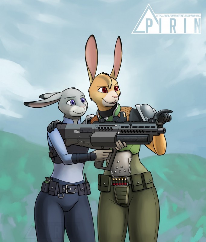 daisy and judy hopps (doom (series) and etc) created by pirin-apex