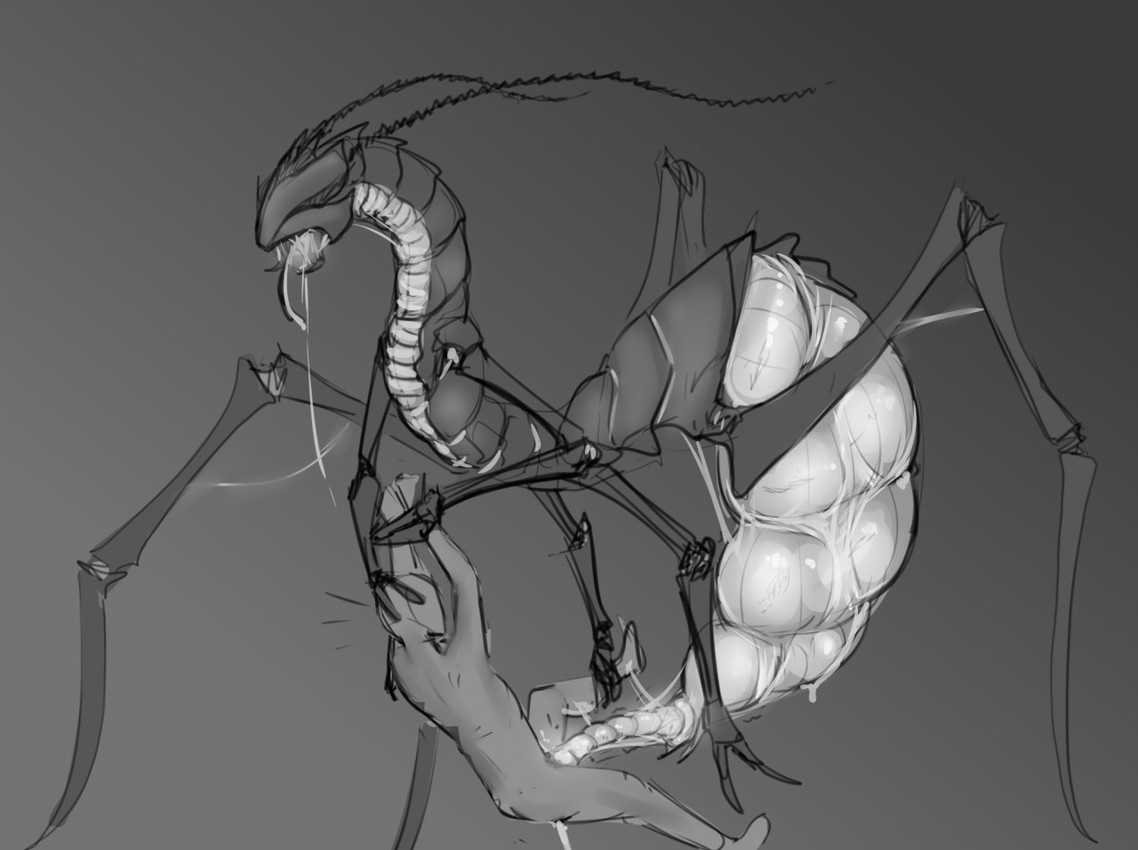 4_arms antennae_(anatomy) anthro anthro_dominating_human anthro_dominating_male anthro_penetrated arm_grab arthropod_abdomen arthropod_abdomen_genitalia bestiality bodily_fluids dominant dominant_anthro dominant_female duo female female_anthro female_on_human female_penetrated feral feral_penetrated genitals hands_above_head hands_together head_grab human_on_anthro human_on_feral human_penetrating human_penetrating_anthro human_penetrating_female human_penetrating_feral insectophilia interspecies larger_anthro larger_female larger_penetrated leg_grab male male/female male_human male_on_anthro male_penetrating male_penetrating_anthro male_penetrating_female mandibles multi_arm multi_limb ovipositor ovipositor_penetration penetration penile penile_penetration penis_in_ovipositor restrained_arms saliva semi-anthro sex size_difference smaller_human smaller_male wrists_held wrists_together xenophilia inteko alien arthropod human mammal archived_source monochrome