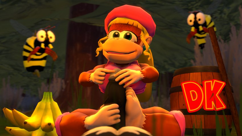 dixie kong and lire (donkey kong (series) and etc) created by doommusk