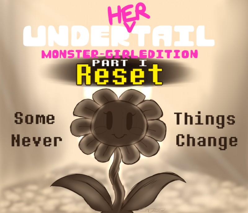 alternate_universe crossgender don't_dead_open_inside female flower looking_at_viewer not_furry parody plant smile solo text vein thewill under(her)tail undertale undertale_(series) flowey_the_flower peddles elemental_creature flora_fauna flower_creature 2017 cover cover_art cover_page digital_media_(artwork) english_text lol_comments