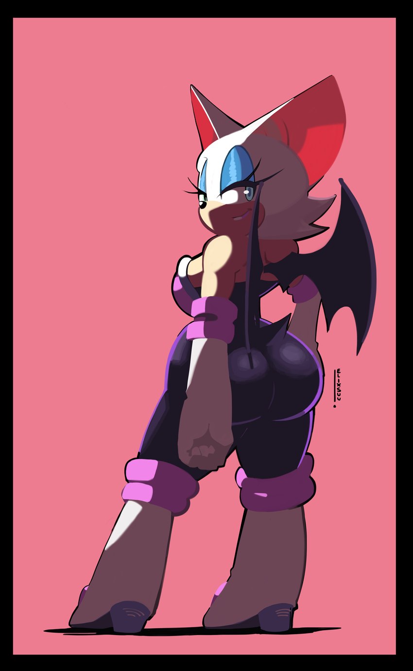 rouge the bat (sonic the hedgehog (series) and etc) created by elixsu