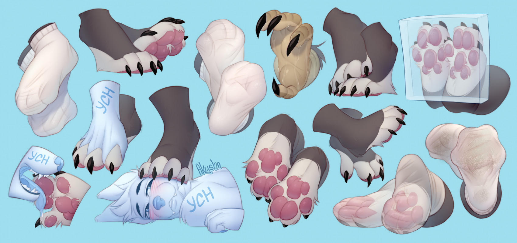 4_toes against_surface ambiguous/ambiguous ambiguous_gender anthro barefoot blue_background blush blush_lines brown_body brown_fur claws clothing dirt dirty dirty_clothing dirty_socks disembodied_foot disembodied_hand disembodied_mouth duo faceless_anthro faceless_character feet fingers_between_toes foot_against_foot foot_fetish foot_focus foot_lick foot_on_face foot_on_foot foot_on_glass foot_shot footwear fur glass happy hindpaw licking lying multicolored_body multicolored_fur on_front on_glass open_mouth pawpads paws paws_in_socks pink_pawpads simple_background smile sock_fetish socks standing talon_fetish talons tan_body tan_fur toe_claws toe_lick toes tongue tongue_out translucent translucent_clothing translucent_footwear translucent_socks wet wet_feet akysha ych_(character) avian bird canid canine mammal hi_res