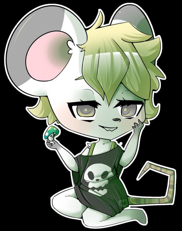 anthro blonde_hair blush female fungus fur hair mushroom simple_background sitting solo transparent_background vineshroom white_body white_fur yellow_eyes puffleduck animal_crossing nintendo vinesauce bella_(animal_crossing) mammal murid murine rat rodent alpha_channel hi_res