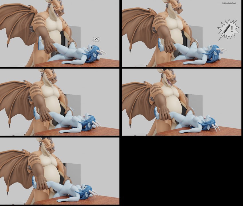 anthro big_dom_small_sub blue_body breasts bulge dominant duo female genitals male male/female musclegut muscular nipples penetration sex size_difference smaller_penetrated smile smirk tail charlottefloof mythology malfaren sera_(sera) dragon kobold mythological_creature mythological_scalie scalie 3d_(artwork) absurd_res blender_(artwork) comic digital_media_(artwork) hi_res