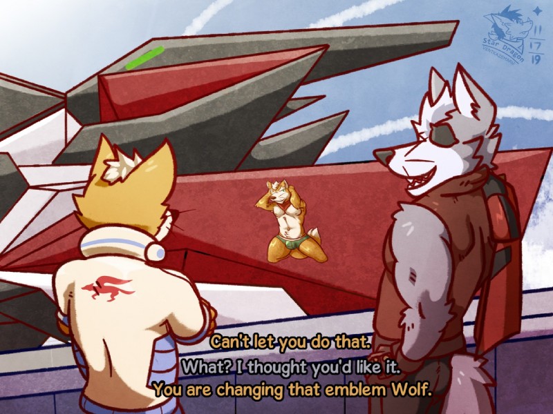 fox mccloud and wolf o'donnell (nintendo and etc) created by ventkazemaru