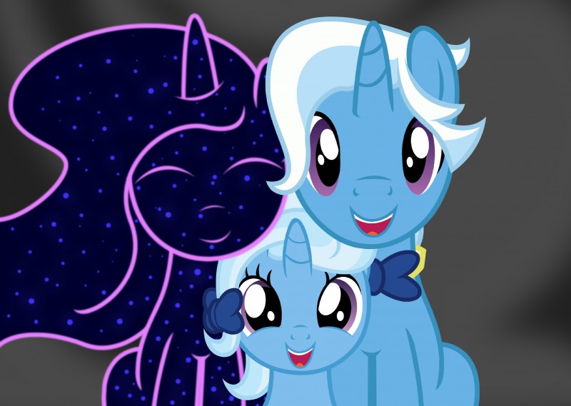 female group horn male purple_eyes sparkles star badumsquish friendship_is_magic hasbro my_little_pony mythology jack_pot_(mlp) tantabus trixie_(mlp) equid equine mammal mythological_creature mythological_equine unicorn 2018 hi_res